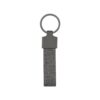 RAVEN. Rectangular-shaped keyring made of metal and recycled pet (30% recycled)