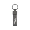 RAVEN. Rectangular-shaped keyring made of metal and recycled pet (30% recycled)