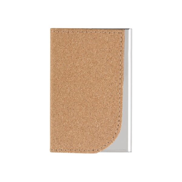 GOSLING. Set consisting of a card holder and a key holder, both in metal and cork
