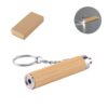 95108_set RACHEL. Bamboo and ABS key ring with LED torch