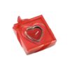 SWEET. Heart-shaped candle and glass base