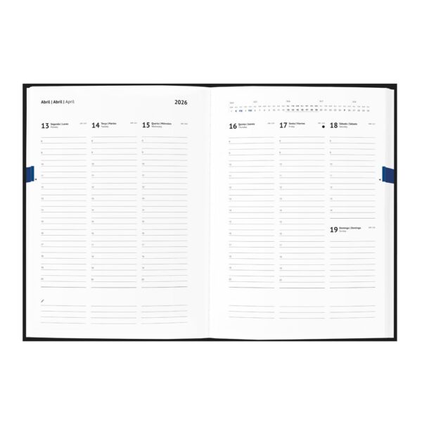 SIMMEL B5. B5 diary with rings in leather (58% recycled)