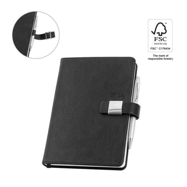 MUSSET A5. A5 diary in PU (58% recycled)