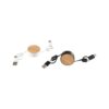 97091_a RUBINS. 6-in-1 retractable USB cable in recycled ABS (100% rABS) and bamboo