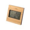 BROMLEY. Desktop weather station with LCD screen in ABS and bamboo