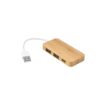 97127_160 MOSER. HUB with 2 USB-A and 1 USB-C ports in bamboo
