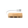 97127_160-c-logo MOSER. HUB with 2 USB-A and 1 USB-C ports in bamboo