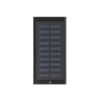 CLERK. 8.000 mAh power bank with solar panel in 100% recycled aluminium
