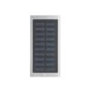 CLERK. 8.000 mAh power bank with solar panel in 100% recycled aluminium