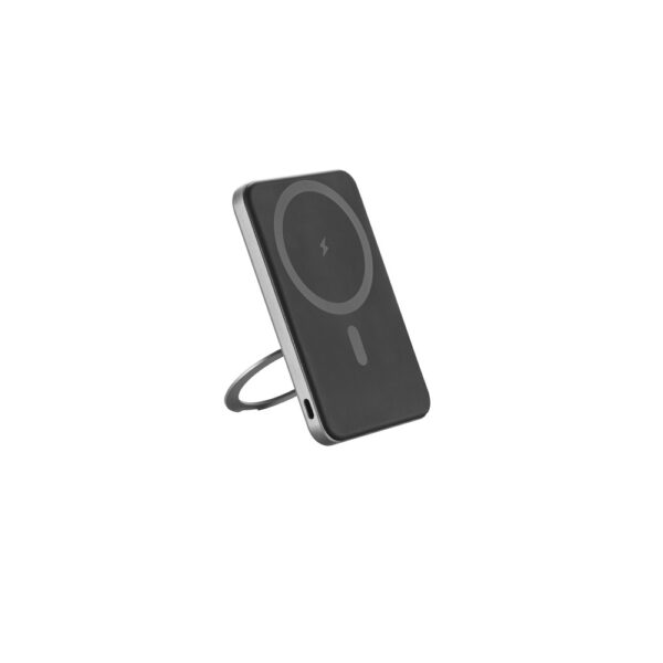WARSHEL 5. 5'000 mAh magnetic power bank with 15W superfast wireless charger in recycled ABS (100% rABS) with stand