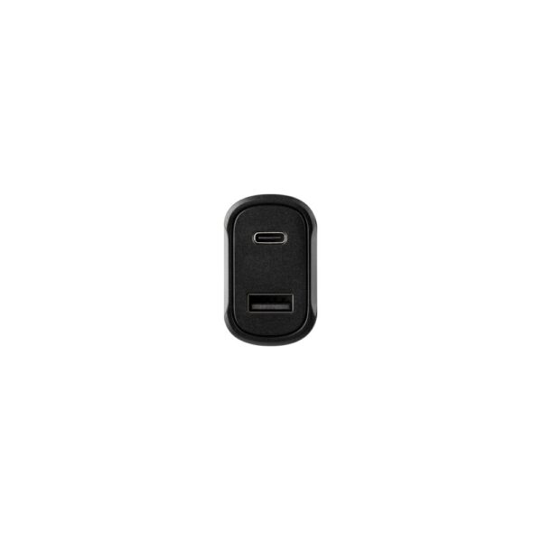 DIRAC. Cigarette lighter adapter with USB-A port 18W and USB-C 20W in recycled ABS (100% rABS)