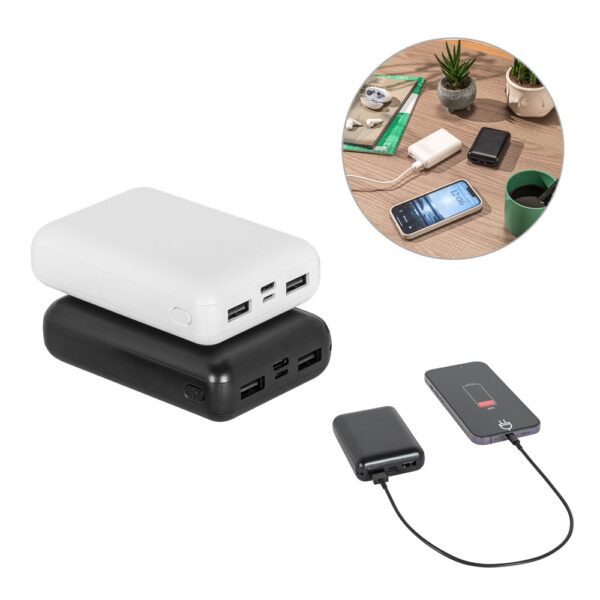 LEAKEY 10. Power bank 10'000 mAh in recycled ABS (100% rABS)