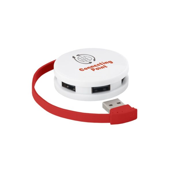 GARDNER. HUB with cable and 4 USB-A ports in ABS