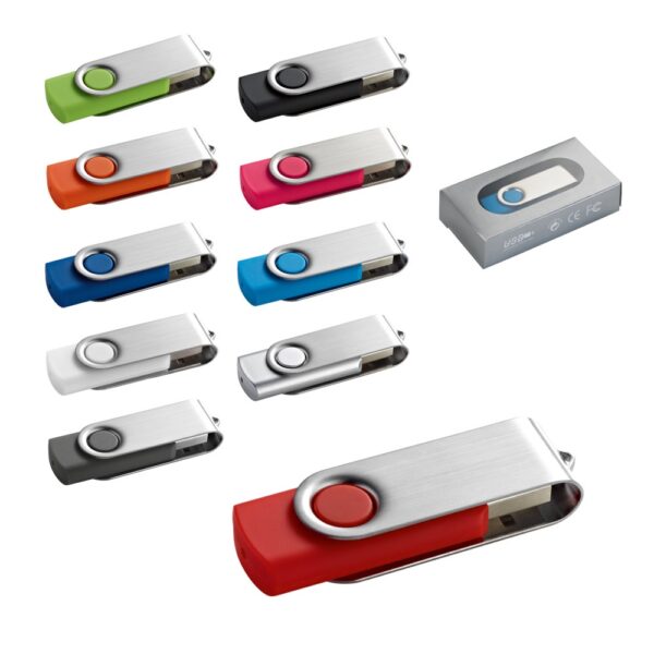 97549_set CLAUDIUS 8GB. 8 GB USB flash drive with metal clip