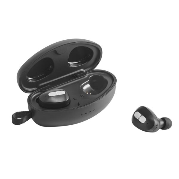 DESCRY. Wireless charger in zinc and Wireless earphones in metal and ABS acrylic
