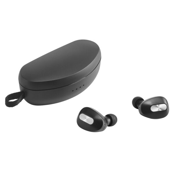 DESCRY. Wireless charger in zinc and Wireless earphones in metal and ABS acrylic