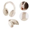 97939_set FEYNMAN. Foldable wireless headphones with 4-hour battery life in wheat straw and ABS