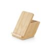 97940_160 LEAVITT. Smartphone holder and ballpoint holder with 10W fast wireless charger in bamboo