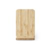 97940_160-a LEAVITT. Smartphone holder and ballpoint holder with 10W fast wireless charger in bamboo