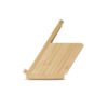 97940_160-c LEAVITT. Smartphone holder and ballpoint holder with 10W fast wireless charger in bamboo