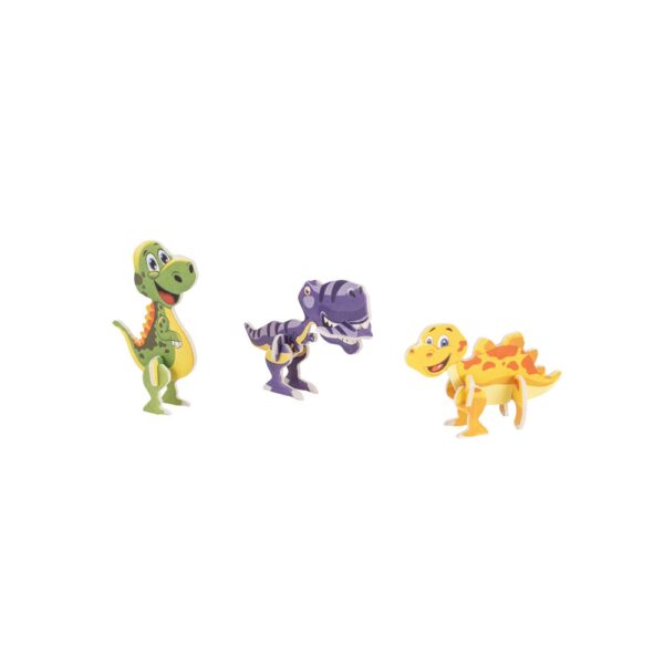 DINOSAURUS. 3D puzzle in paper witth the shape of a dinosaur