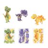 98152_set DINOSAURUS. 3D puzzle in paper witth the shape of a dinosaur
