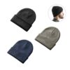 99038_set CARL. Recycled polyester (100% rPET) double-layered soft knit unisex beanie