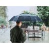 99041_amb CIMONE. Telescopic umbrella in recycled polyester (100% rPET) 190T pongee with automatic opening