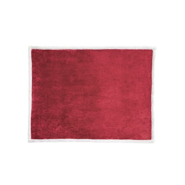 HEIDEN. Reversible fleece blanket (190 g/m²) with satin ribbon and personalised card