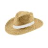 99083_set JEAN RIB. Natural straw hat with sublimated elastic band