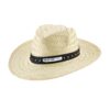 99084_103-logo EDWARD POLI. Natural straw hat with polyester ribbon