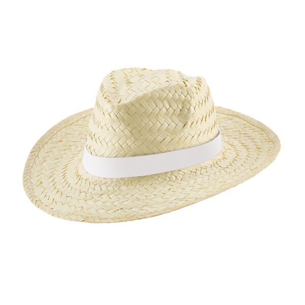 99085_106 EDWARD RIB. Natural straw hat with sublimated elastic band