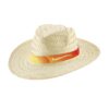 99085_106-logo EDWARD RIB. Natural straw hat with sublimated elastic band