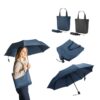99094_set SKYLAR. 2-in-1 umbrella with recycled polyester shopping bag included