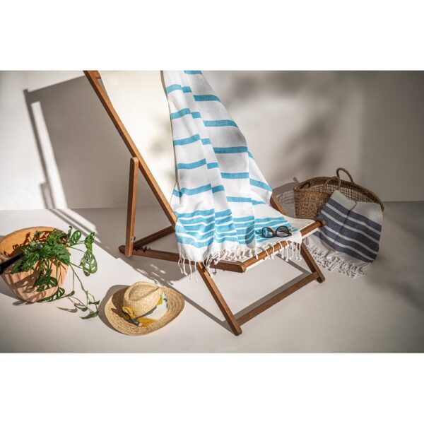 99159_amb SARDENHA. Beach towel in cotton (70% recycled) and polyester (30% recycled) (180 g/m²)
