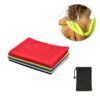 99969_set BERNAL. Recycled polyester (100% rPET) fitness cooling towel with non-woven pouch