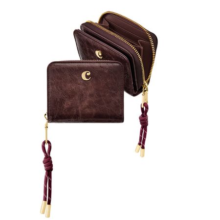 Cacharel Card wallet with flap Philomène Burgundy