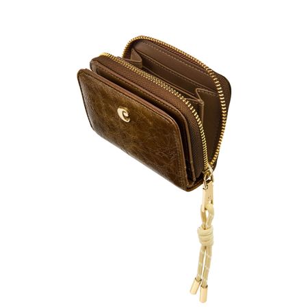 Cacharel Card wallet with flap Philomène Camel