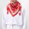 CFL333P-3 Cacharel Scarf Albane Red