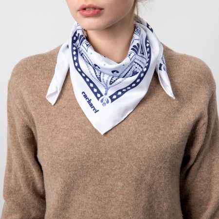 CFM218F-5 Cacharel Scarf Alesia White