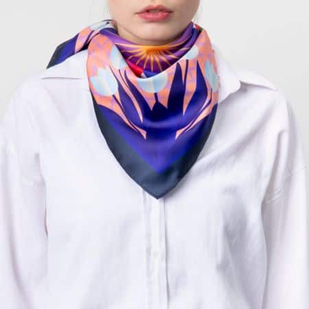 CFM334N-3 Cacharel Scarf Alix Navy