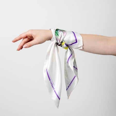 Cacharel Silk scarf Madeleine White