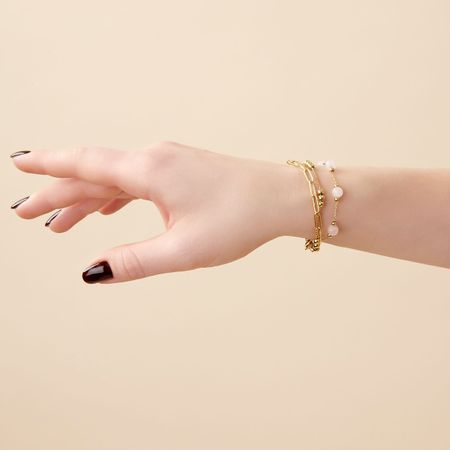 CJB450Q-6 Cacharel Bracelet Andrea Gold/pink