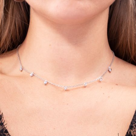 CJC220B-4 Cacharel Necklace Odeon Silver
