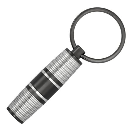 FAK470B-4 Key ring Bold Stripe Chrome & Gun