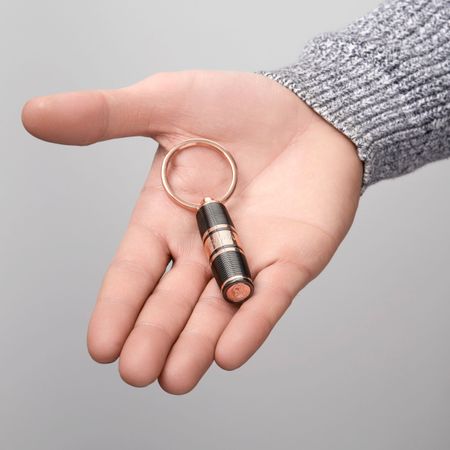 FAK470D-3 Key ring Bold Stripe Gun & Rosegold