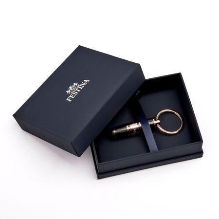 FAK470D-5 Key ring Bold Stripe Gun & Rosegold