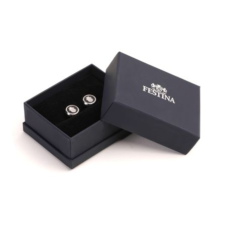 FJM221C-3 Cufflinks Chronobike Black & Silver