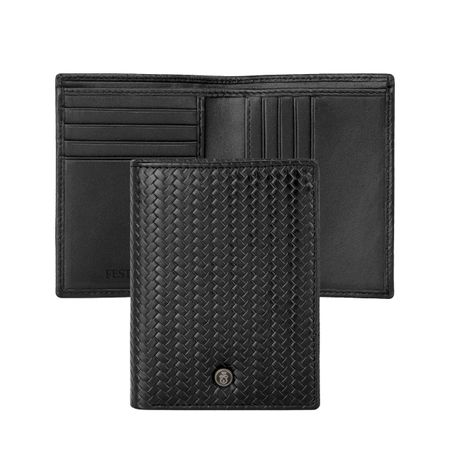 Folding card holder Interlace Black