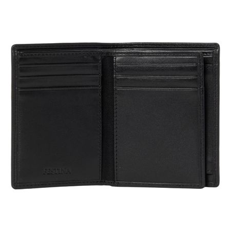 FLF326A-3 Card holder with flap Button Black
